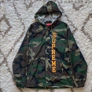 Supreme Vertical Logo Hooded Coaches Jacket SS17